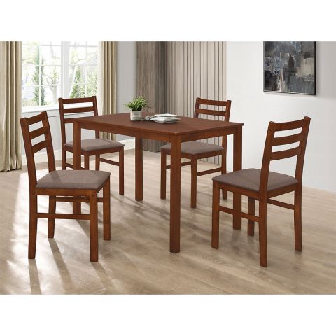 Стол для гостиной с 4 стульями SEATTLE (Дуб Антик) коричневый — фото 2