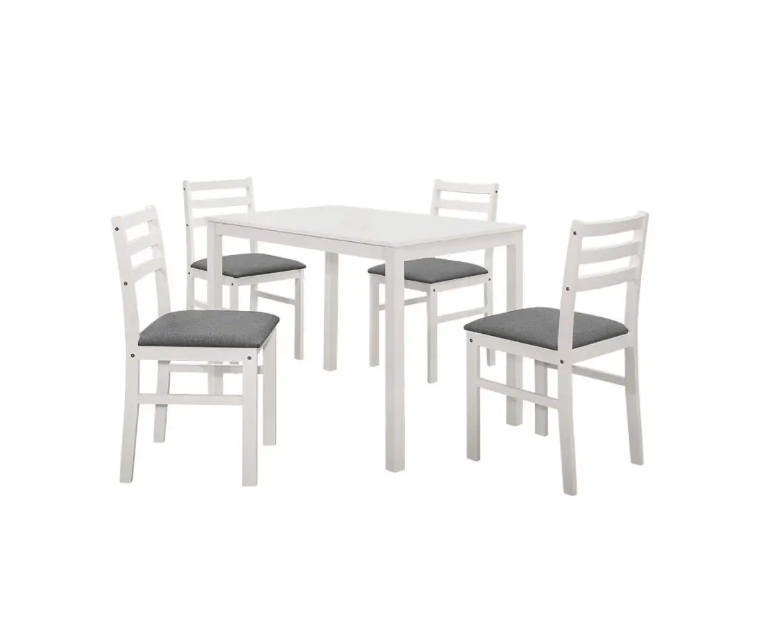 Приемный стол с 4 стульями SEATTLE (Белый). — фото 1