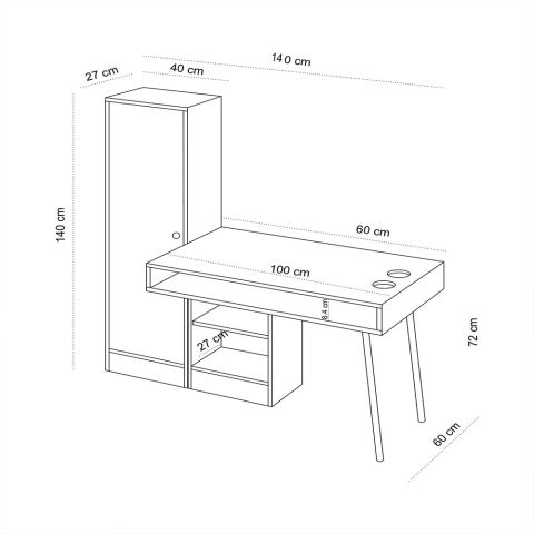 Рабочий стол + шкаф TUNA fly171022 — фото 4