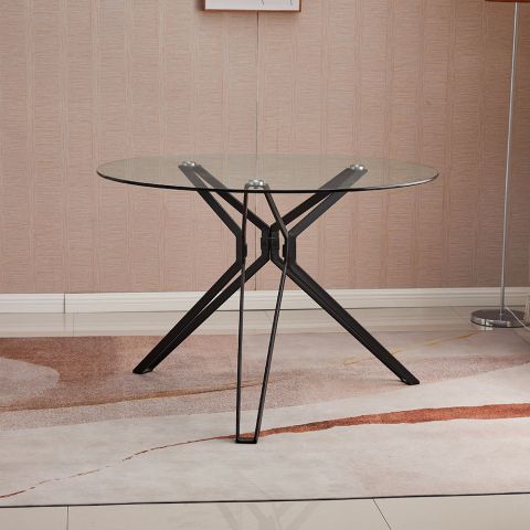 Стол со стеклянной поверхностью круглый XS-1287 110*75 — фото 2