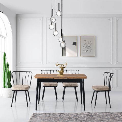 Стол раздвижной AY-1184 (СОСНА АТЛАНТИК) 120+30/70/75 — фото 4