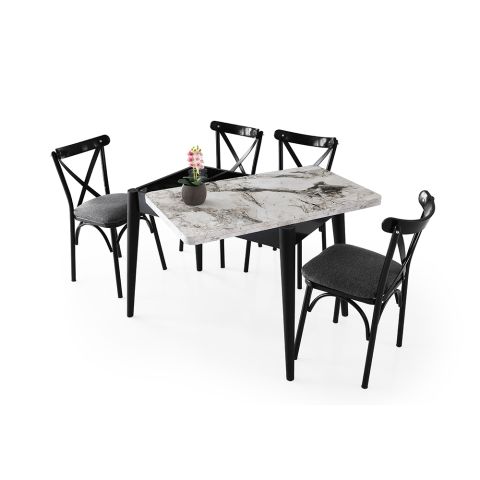 Стол складной DO-1281 (EFES-BLACK) 100+20/60+40/75 — фото 3