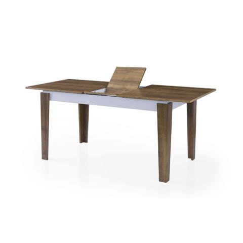 Стол раздвижной CU-2981 ОРЕХ-БЕЛЫЙ 140*80+35 — фото 2