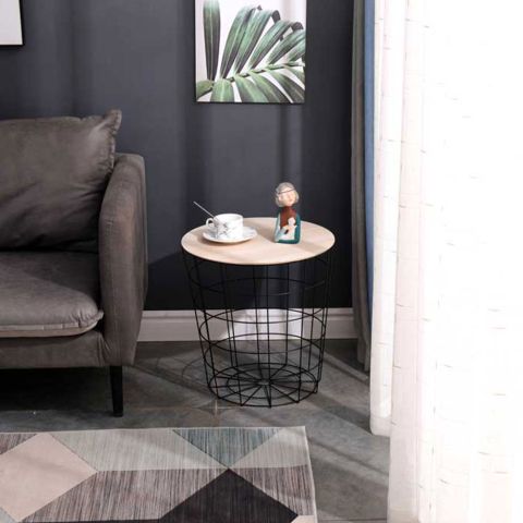 Журнальный столик 3 шт 39х31,5х41 цвет дерева, черный — фото 4