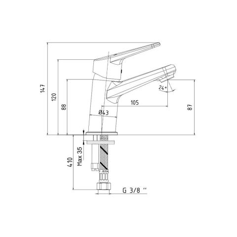 Смеситель для полотенец Spylos 102188125GE1 — фото 2