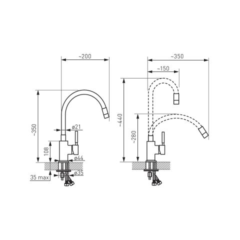 Смеситель кухонный ZUMBA BZA4B — фото 2