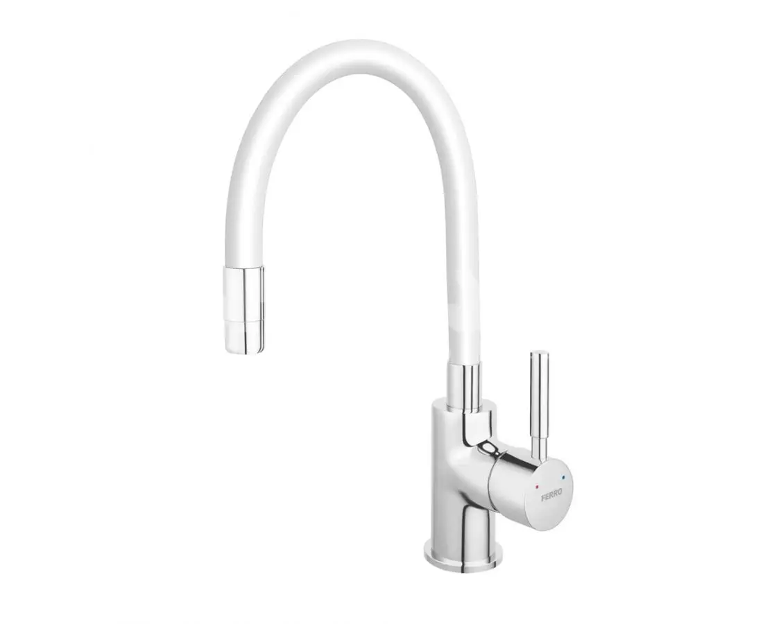 Смеситель для кухни белый ZUMBA BZA4W — фото 1