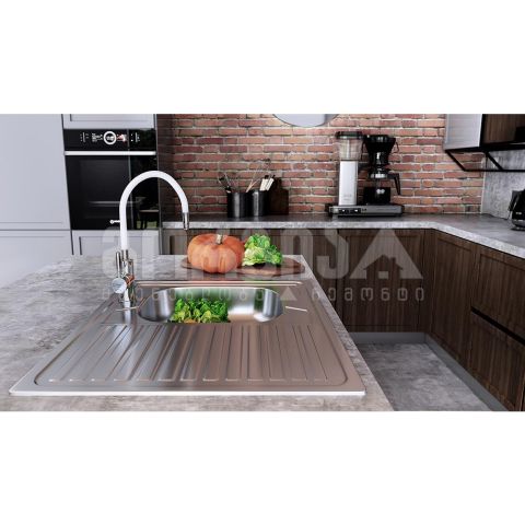 Смеситель для кухни белый ZUMBA BZA4W — фото 2