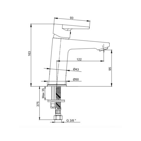 Смеситель для полотенец Dalia 102188111GE1 — фото 2