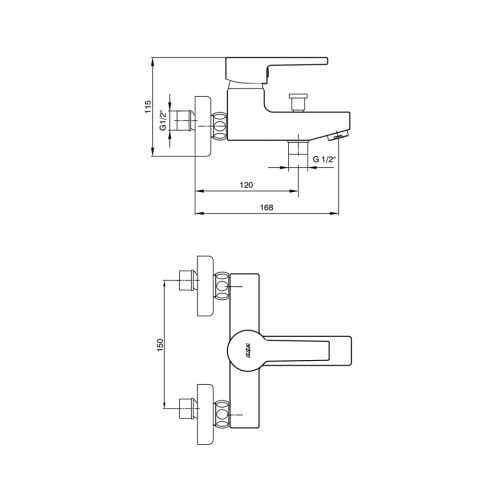 Смеситель для ванны Толоса 102102346 — фото 2