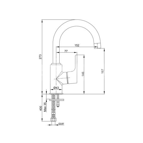 Смеситель для кухни Luna 102108953GE1 — фото 2
